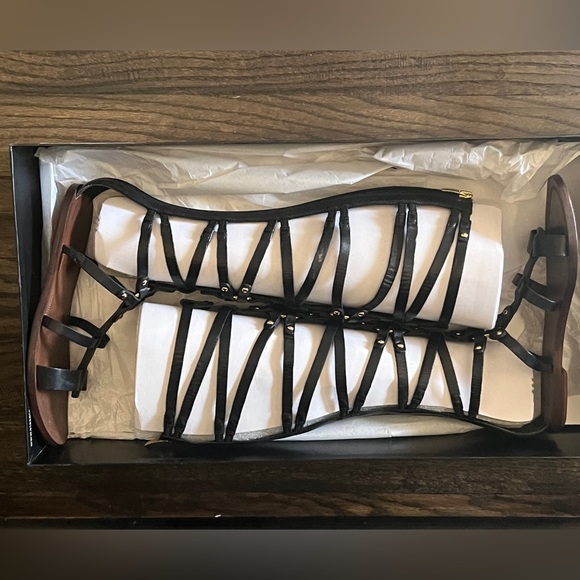 Via Spiga Black Gladiator Sandals - Picture 2 of 6